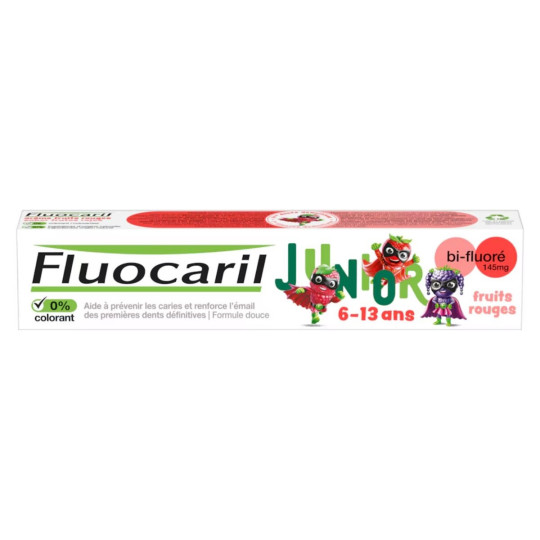 Fluocaril Dentifrice Junior 6-13 ans Fruits Rouges Fluocaril Dentifrice Junior 6-13 ans Fruits Rouges
