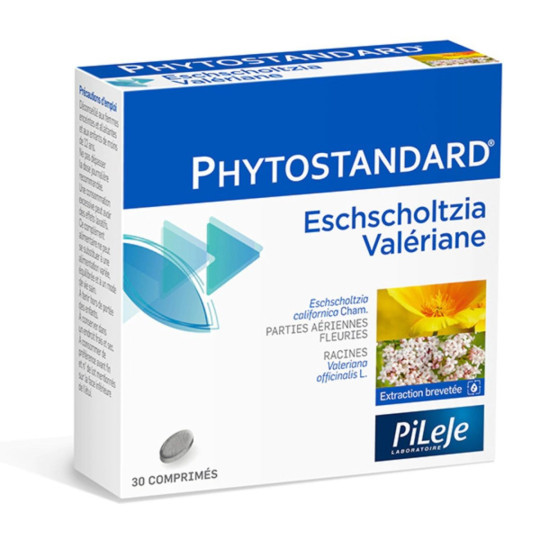 Pileje Phytostandard Eschscholtzia / Valériane 30 comprimés Pileje Phytostandard Eschscholtzia / Valériane 30 comprimés