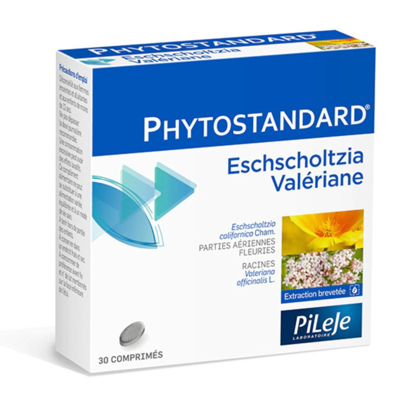 Pileje Phytostandard Eschscholtzia / Valériane 30 comprimés Pileje Phytostandard Eschscholtzia / Valériane 30 comprimés