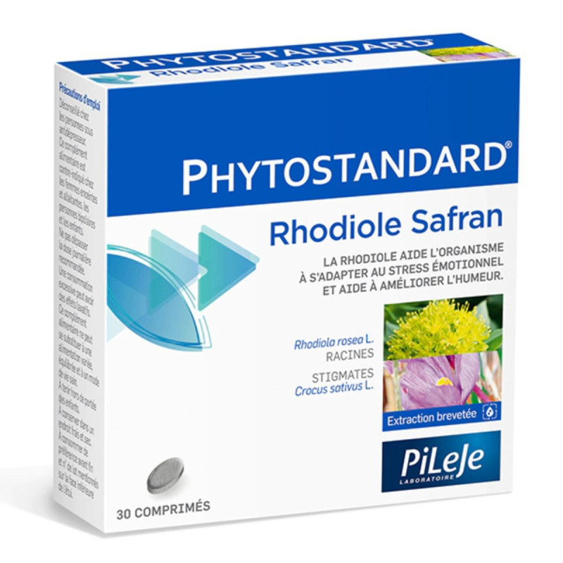 Pileje Phytostandard Rhodiole / Safran 30 comprimés Pileje Phytostandard Rhodiole / Safran 30 comprimés