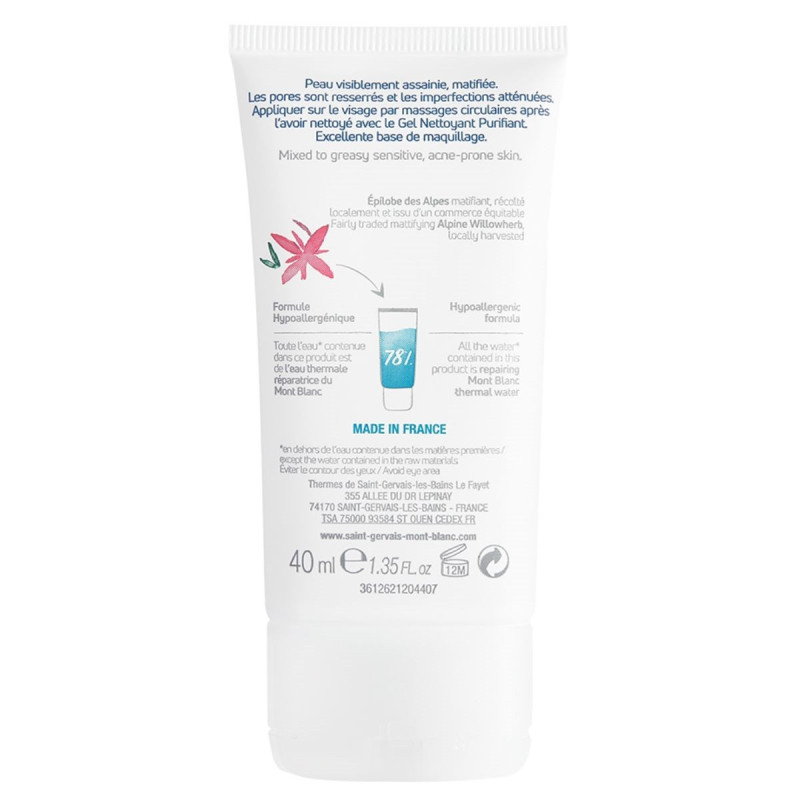 Saint Gervais Mont Blanc Soin Matifiant Anti-Imperfections Saint Gervais Mont Blanc Soin Matifiant Anti-Imperfections