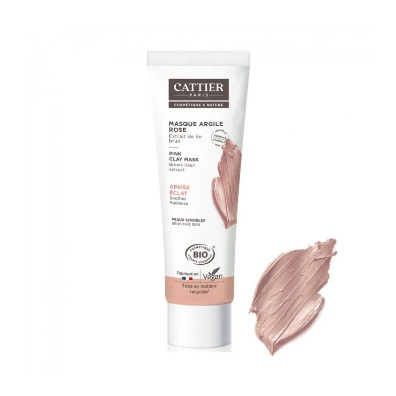 Cattier Masque à l'Argile Rose Bio et Vegan 100ml