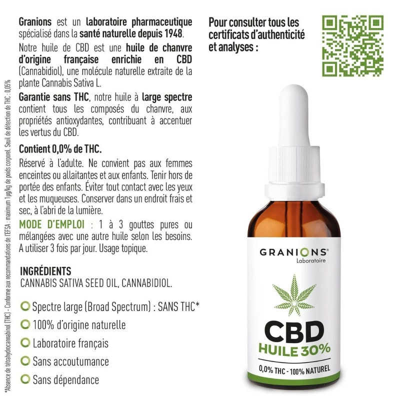 Granions CBD Huile 30% Spectre Large