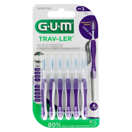 Gum Trav-Ler Brossettes Interdentaires Flexible-Grip Gum Trav-Ler Brossettes Interdentaires Flexible-Grip