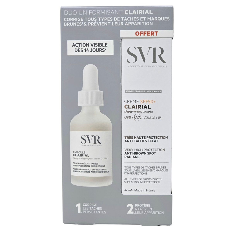 SVR Clairial Coffret Sérum + Crème Clairial SPF50+ OFFERT SVR Clairial Coffret Sérum + Crème Clairial SPF50+ OFFERT