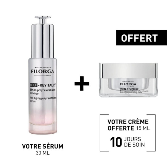 Filorga NCEF-REVITALIZE Sérum + Crème – Format voyage OFFERTE Filorga NCEF-REVITALIZE Sérum + Crème – Format voyage OFFERTE