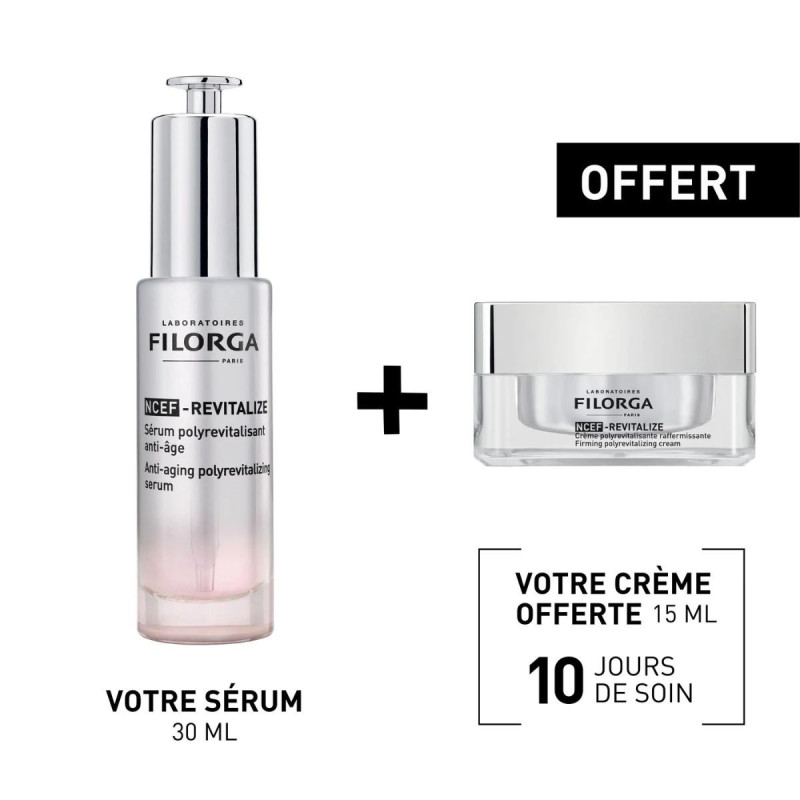 Filorga NCEF-REVITALIZE Sérum + Crème – Format voyage OFFERTE Filorga NCEF-REVITALIZE Sérum + Crème – Format voyage OFFERTE