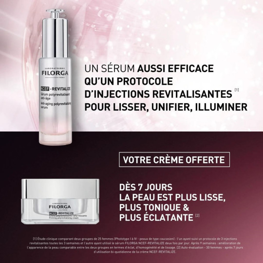 Filorga NCEF-REVITALIZE Sérum + Crème – Format voyage OFFERTE Filorga NCEF-REVITALIZE Sérum + Crème – Format voyage OFFERTE