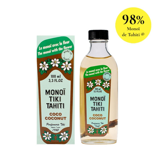 Monoï Tiki Tahiti Fleur de Tiaré Flacon en Verre