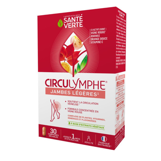 Santé Verte Circulymphe Jambes légères 30 cpr Santé Verte Circulymphe Jambes légères 30 cpr