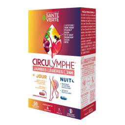 Santé Verte Circulymphe Jambes légères Jour Nuit 56 comprimés