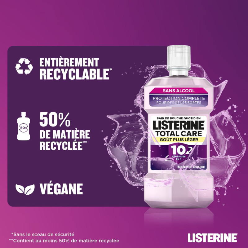 Listerine Bain de bouche Total Care Goût Plus Léger Listerine Bain de bouche Total Care Goût Plus Léger