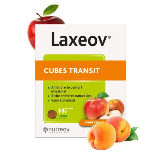 Nutreov Laxeov Cubes Transit Pomme-abricot x10 Nutreov Laxeov Cubes Transit Pomme-abricot x10