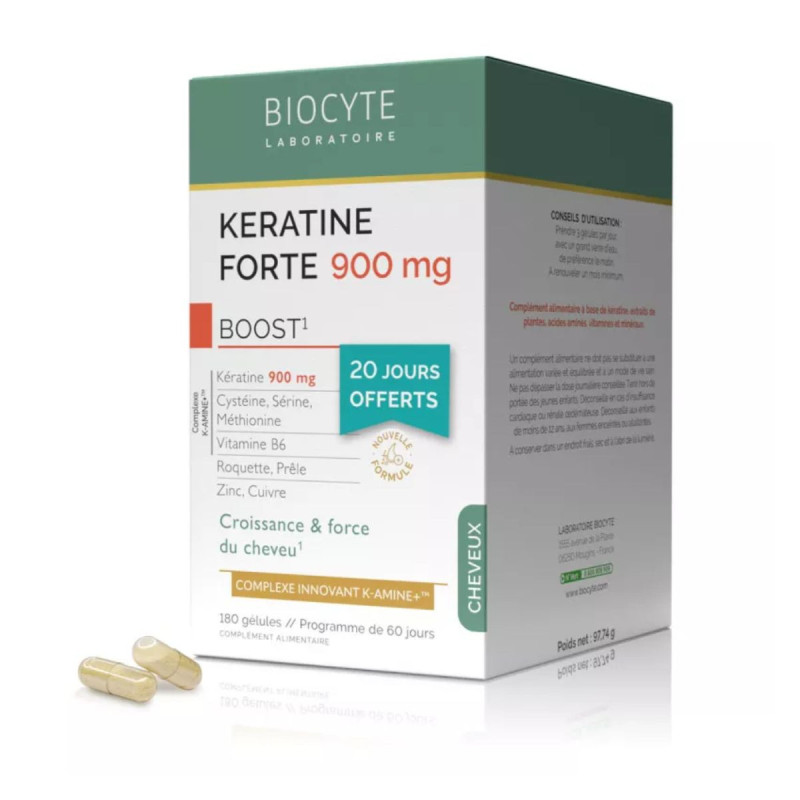 Biocyte Kératine Forte 900mg BOOST Biocyte Kératine Forte 900mg BOOST