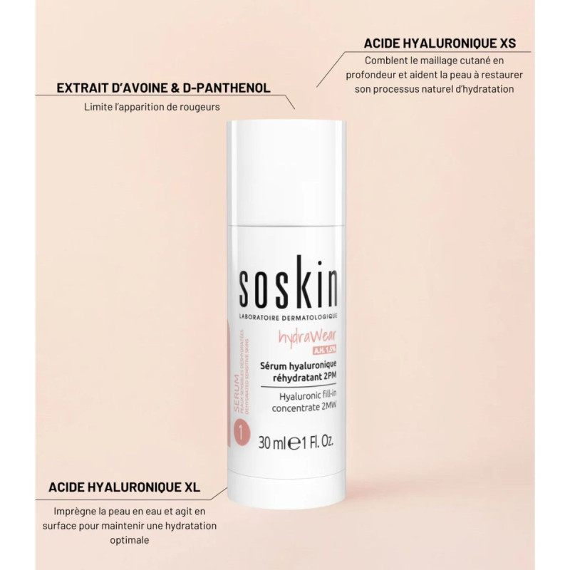 Soskin Hydrawear Sérum Hyaluronique Réhydratant Soskin Hydrawear Sérum Hyaluronique Réhydratant