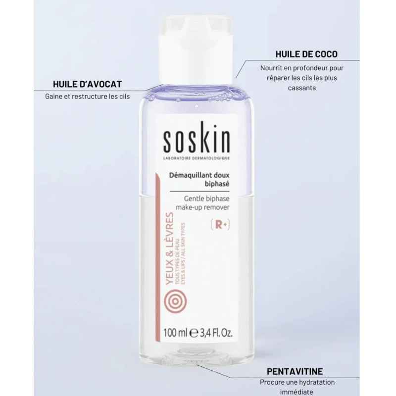 Soskin Démaquillant Biphasé Yeux & Lèvres