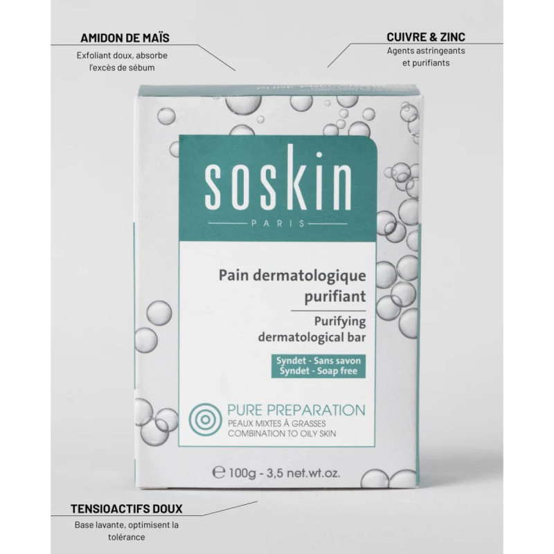Soskin AKN Pain Dermatologique Purifiant Visage & Corps