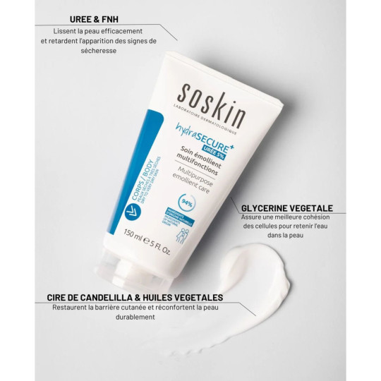 Soskin Hydrasecure Urée 5% Soin Corps Emollient Multifonctions Soskin Hydrasecure Urée 5% Soin Corps Emollient Multifonctions