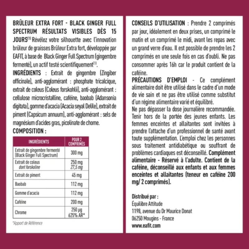 Eafit Minceur 360 Brûleur Extra Fort Eafit Minceur 360 Brûleur Extra Fort