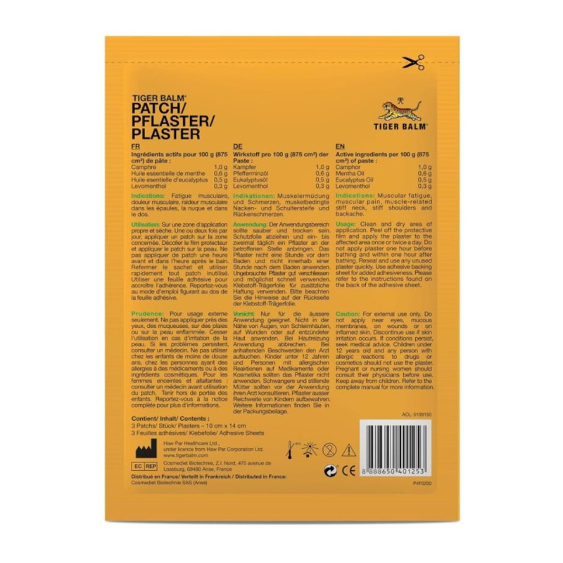 Baume du Tigre Patchs Muscles Douloureux