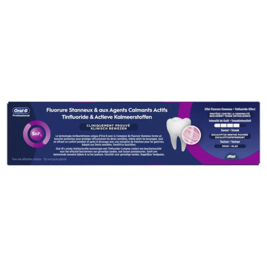 Oral-B Dentifrice Calm Sensation Protection contre la sensibilité dos Oral-B Dentifrice Calm Sensation Protection contre la sensibilité dos