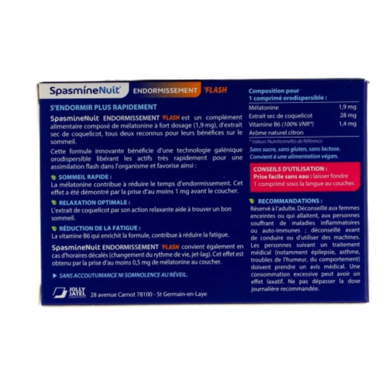 SpasmineNuit Endormissement Flash SpasmineNuit Endormissement Flash