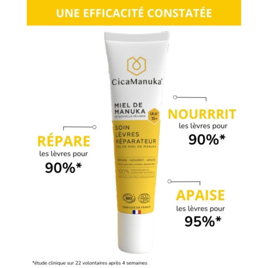 CicaManuka Soin Lèvres Réparateur Miel de Manuka Bio 15ml CicaManuka Soin Lèvres Réparateur Miel de Manuka Bio 15ml