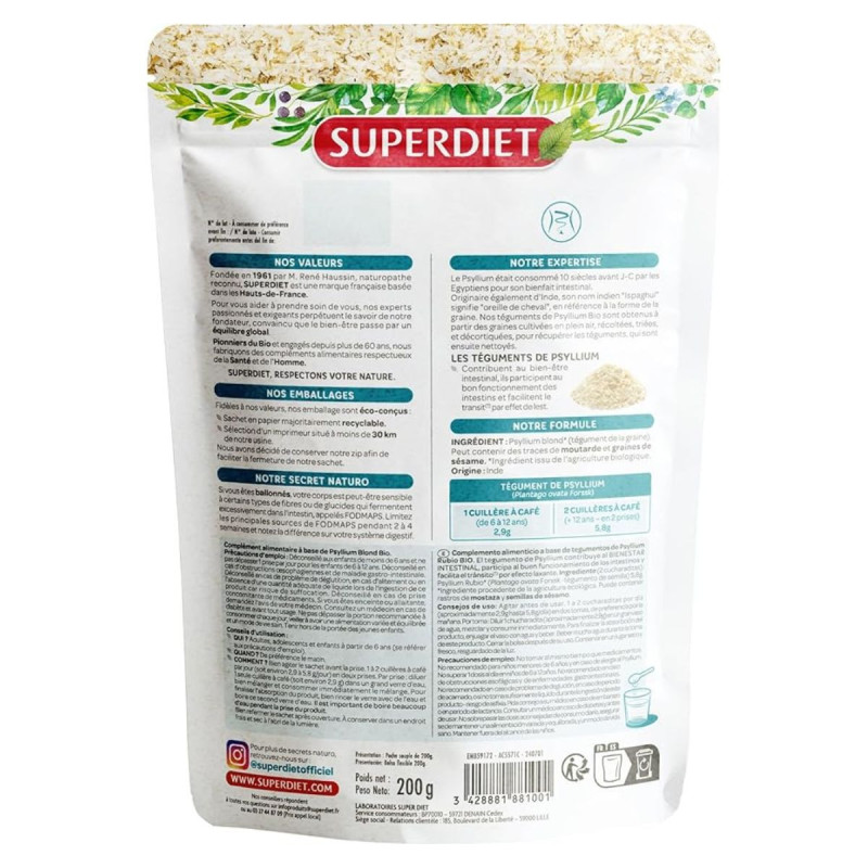 SuperDiet Psyllium Blond Bio SuperDiet Psyllium Blond Bio