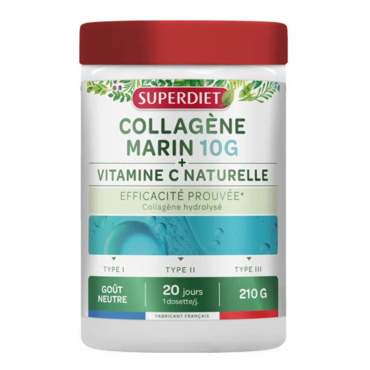 Superdiet Collagène Marin 10g +Vitamine C Naturelle Superdiet Collagène Marin 10g +Vitamine C Naturelle
