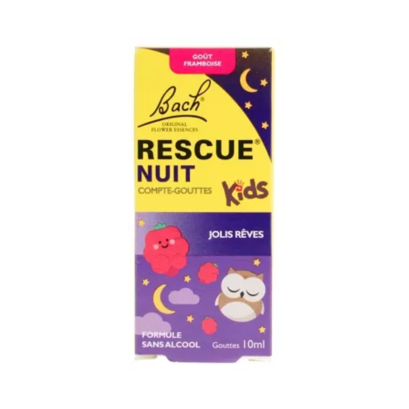 Fleur de Bach Original Rescue Kids Nuit Compte-Gouttes Framboise