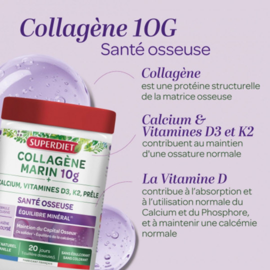 Superdiet Collagène Marin 10g Santé Osseuse Superdiet Collagène Marin 10g Santé Osseuse