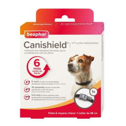 Beaphar Canishield Collier Puces, Tiques, Phlébotomes Petits Moyens Chiens