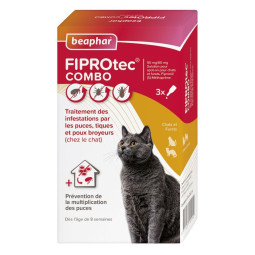 Beaphar Fiprotec Combo Chats Furets Puces et Tiques
