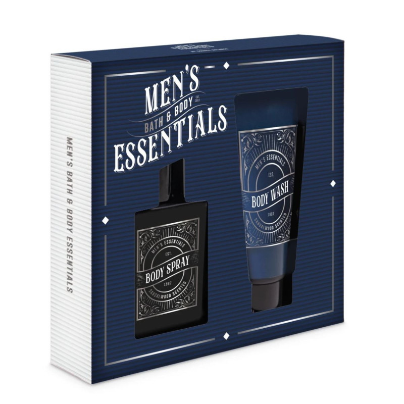 Men's Essentials Gel Lavant et Spray Corps Sandalwood Men's Essentials Gel Lavant et Spray Corps Sandalwood