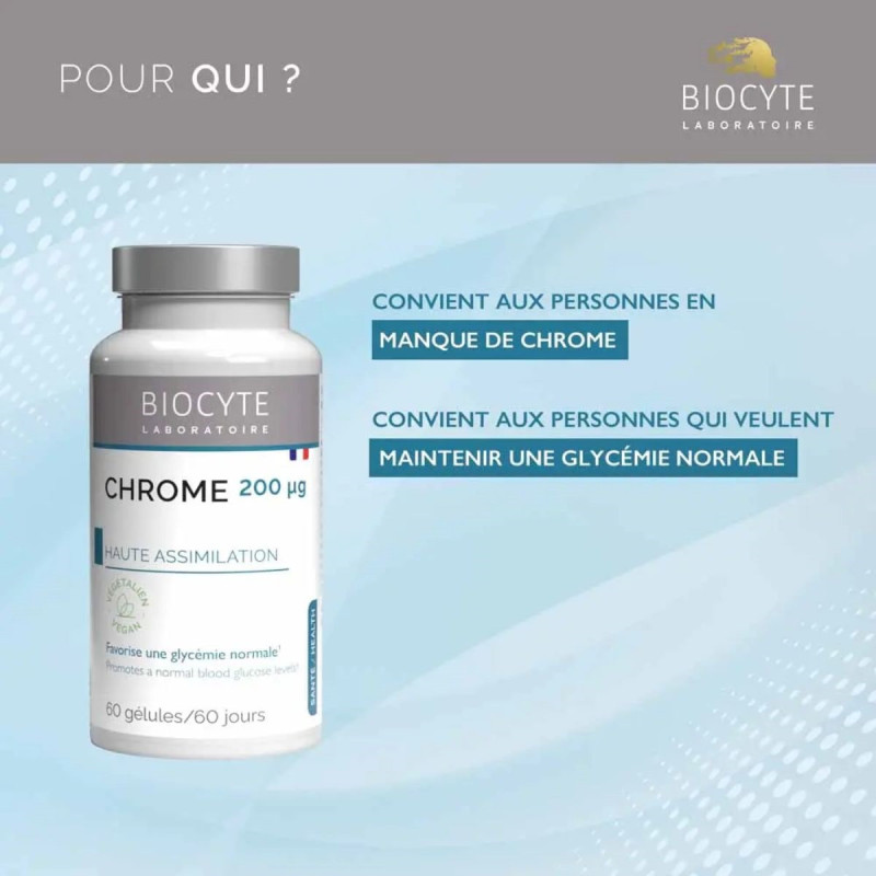 Biocyte Chrome 200µg Glycémie Normale Biocyte Chrome 200µg Glycémie Normale