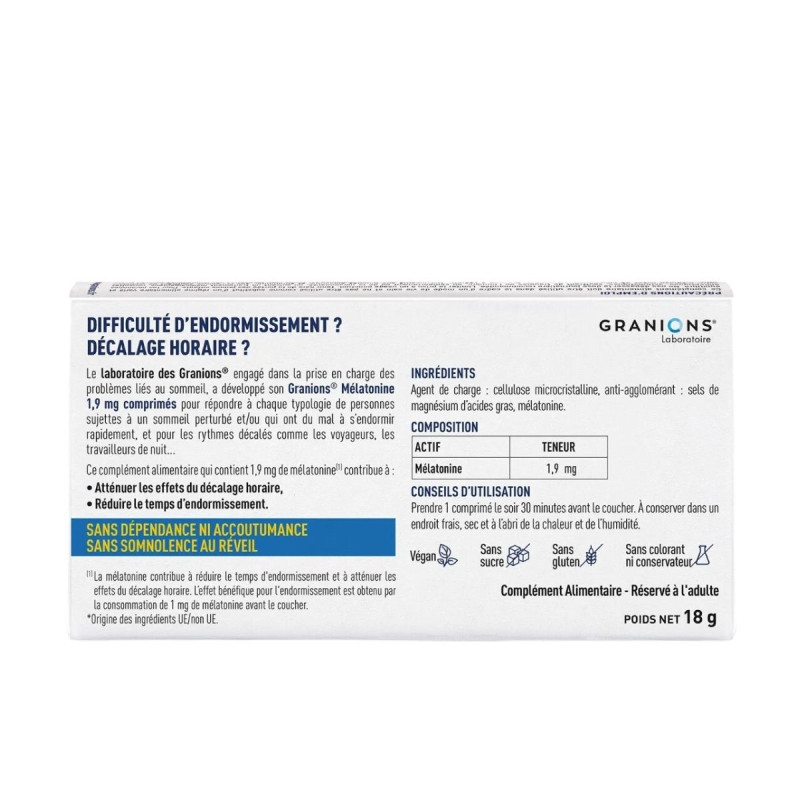 Granions Mélatonine 1.9mg