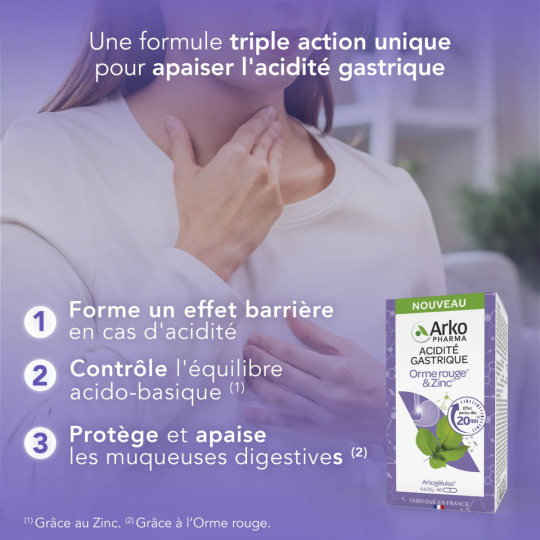 Arkogélules Acidité Gastrique – Orme & Zinc | Arkopharma Arkogélules Acidité Gastrique – Orme & Zinc | Arkopharma