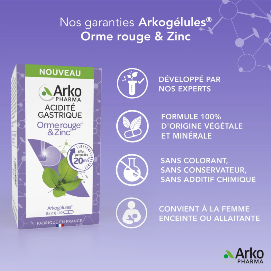 Arkogélules Acidité Gastrique – Orme & Zinc | Arkopharma Arkogélules Acidité Gastrique – Orme & Zinc | Arkopharma