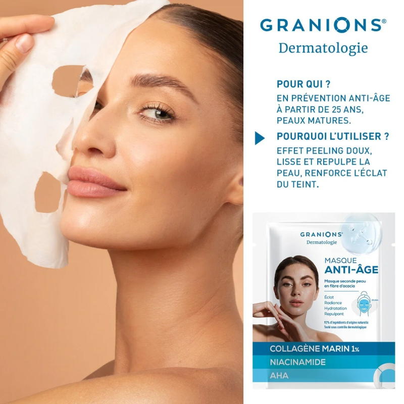 Granions Masque Seconde Peau – Soin Anti-Âge Repulpant Intense Granions Masque Seconde Peau – Soin Anti-Âge Repulpant Intense