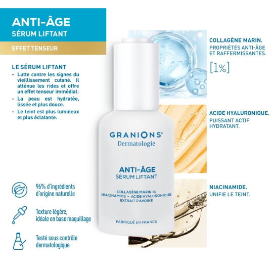 Granions Sérum Liftant Anti-Âge – Peau Lissée et Raffermie Granions Sérum Liftant Anti-Âge – Peau Lissée et Raffermie