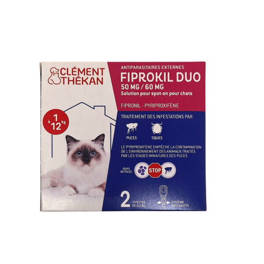 Clément Thékan Fiprokil Duo Chats 2 pipettes Clément Thékan Fiprokil Duo Chats 2 pipettes