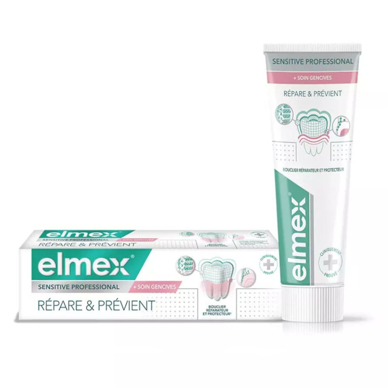 Elmex Dentifrice Sensitive professional + soin Gencives