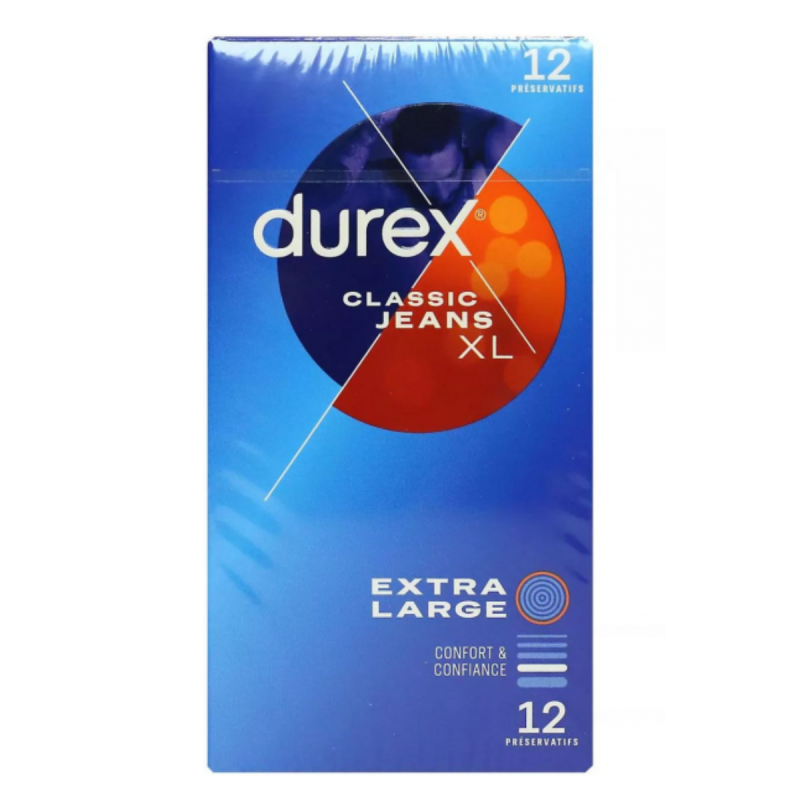 Durex Classic Jeans XL Préservatifs Durex Classic Jeans XL Préservatifs