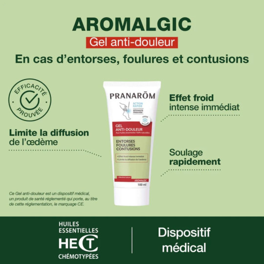 Pranarôm Aromalgic Gel Anti-douleur Entorses, Foulures et Contusions