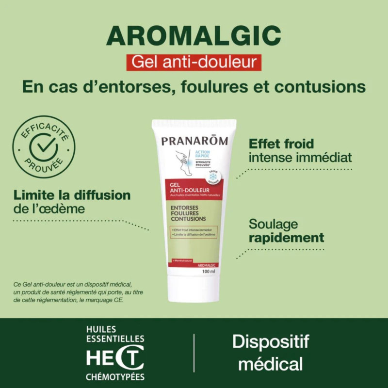 Pranarôm Aromalgic Gel Anti-douleur Entorses, Foulures et Contusions