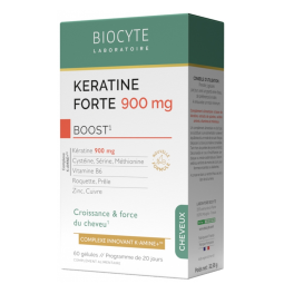 Biocyte Keratine Forte 900mg Boost Croissance et Force Cheveux