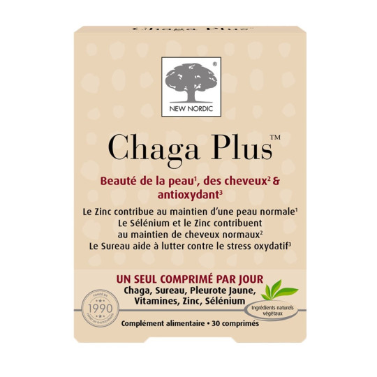 Chaga Plus New Nordic – Complément Beauté Peau & Cheveux | Antioxydant