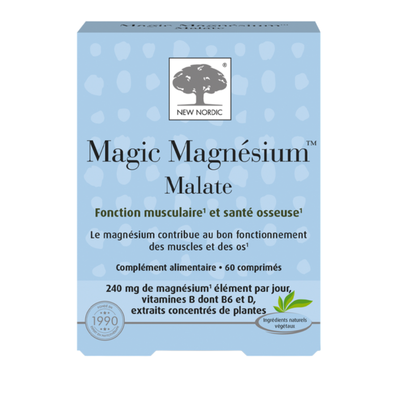 New Nordic Magic Magnésium Malate Muscles Santé Osseuse New Nordic Magic Magnésium Malate Muscles Santé Osseuse