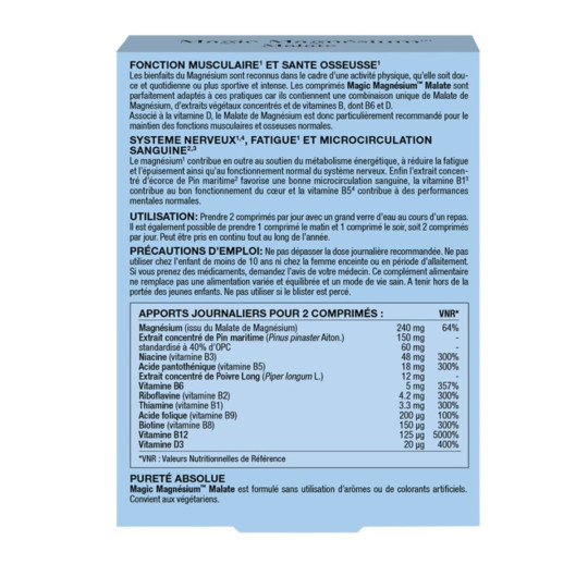 New Nordic Magic Magnésium Malate Muscles Santé Osseuse New Nordic Magic Magnésium Malate Muscles Santé Osseuse