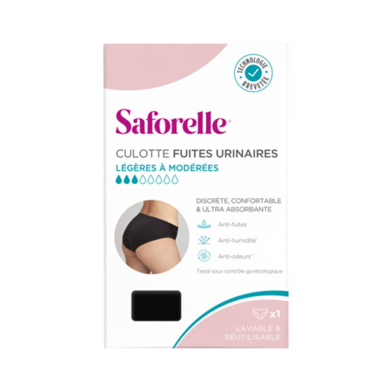 Culotte Fuites Urinaires Saforelle | Discrète & Réutilisable